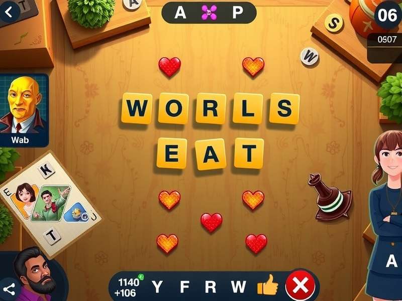 Words with Friends game board on a smartphone