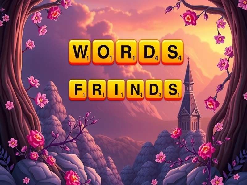 Words with Friends game board with strategic word placement