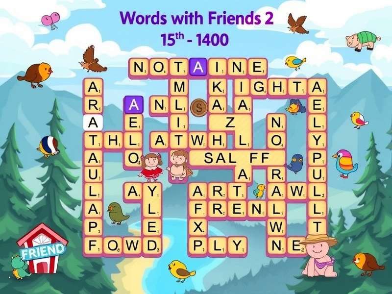 Words with Friends 2 gameplay on Facebook showing social features