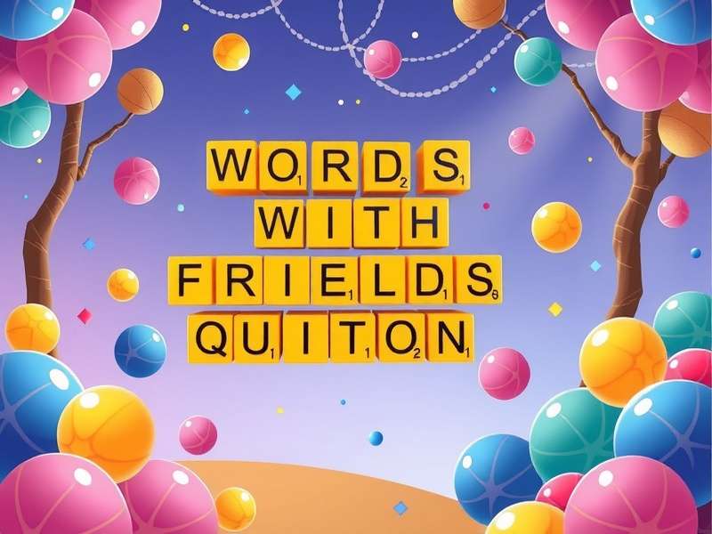 A vibrant screenshot of Words with Friends game interface being played on Facebook platform