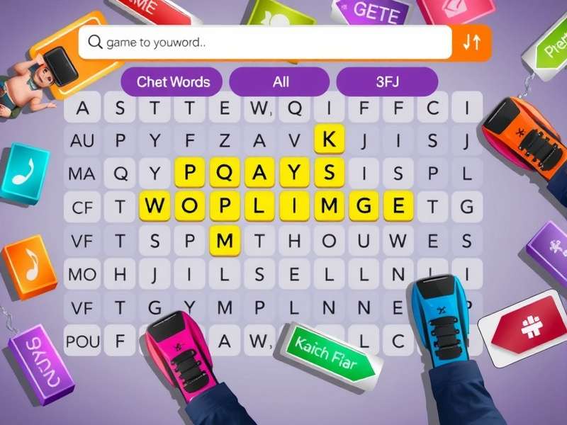 Words with Friends game board with word finder tool overlay