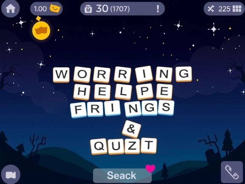 Words with Friends game board with strategic placement highlights