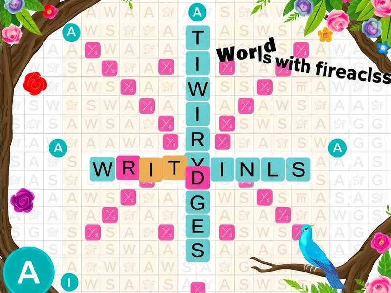 Words With Friends scoring example showing high-scoring word placement