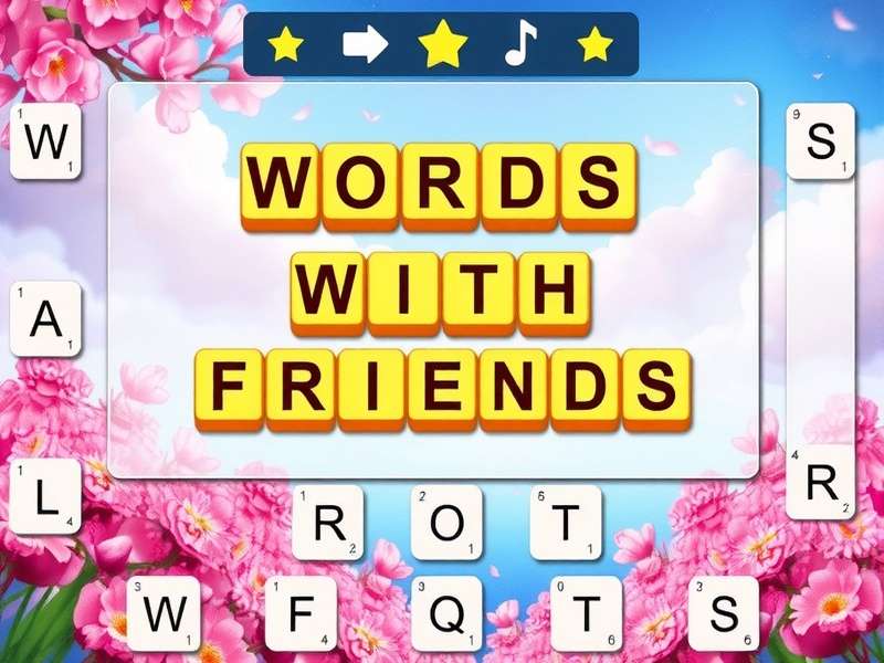 Words with Friends game board with letters and tiles