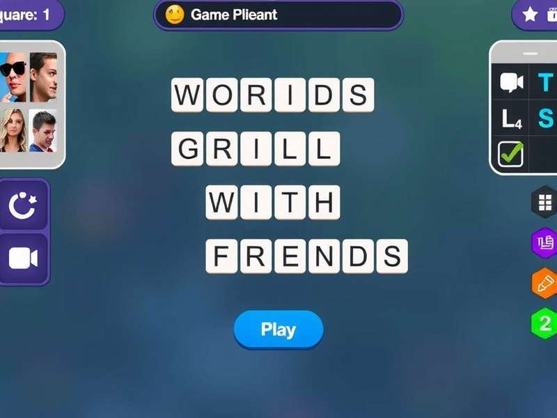 Words With Friends game board with high-scoring word placement strategy