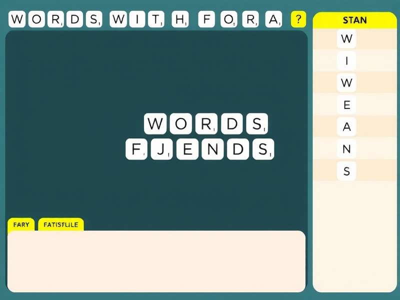 Words with Friends game board with strategic highlights