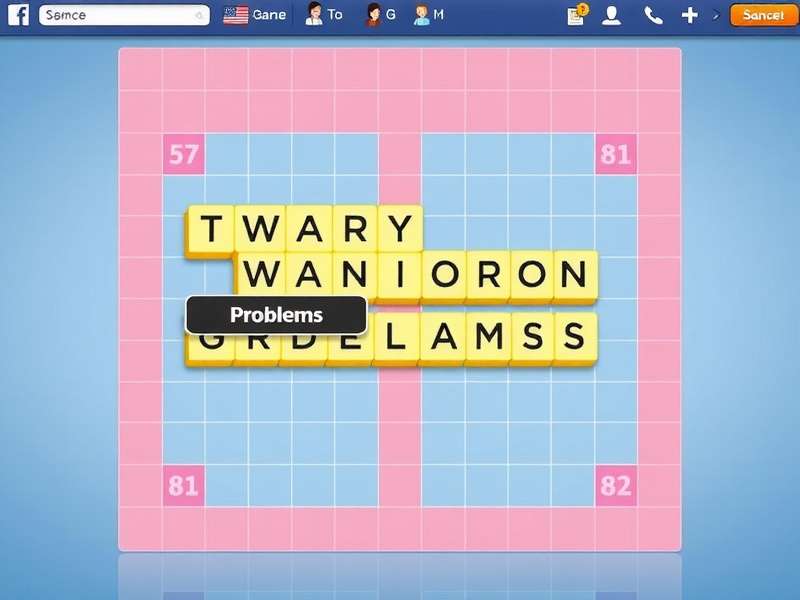Words with Friends Facebook login screen showing error