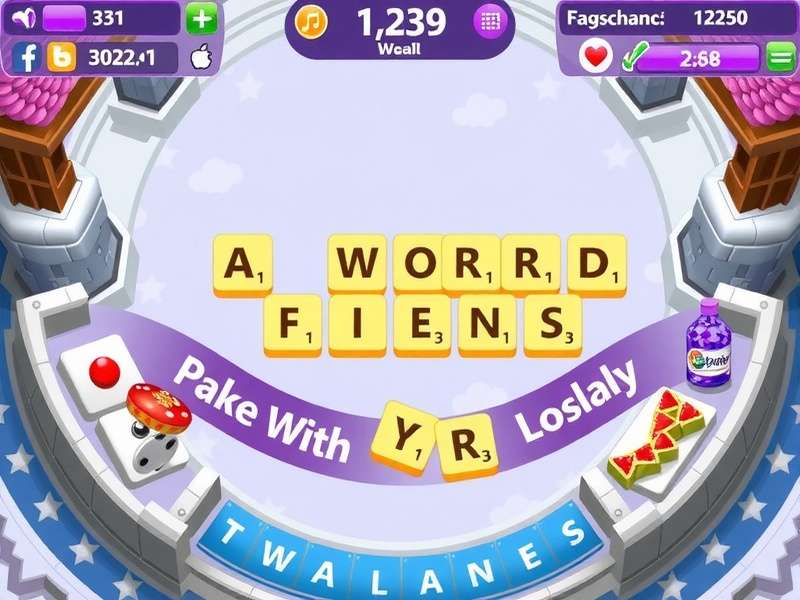 Words With Friends game board showing tiles and scores