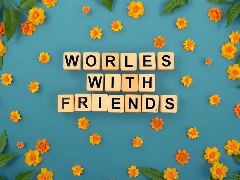 Smartphone displaying Words with Friends game board with colorful letter tiles