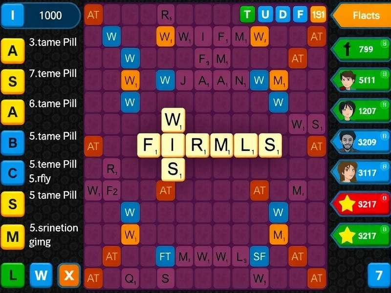 Advanced Words With Friends board analysis showing hot spots and tile placement