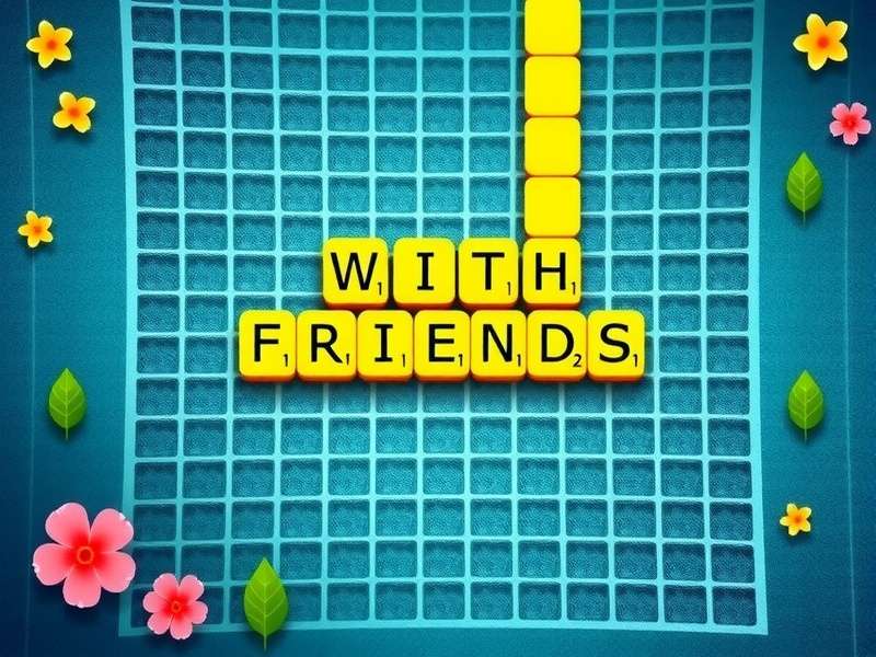 Words with Friends game board showing strategic word placement