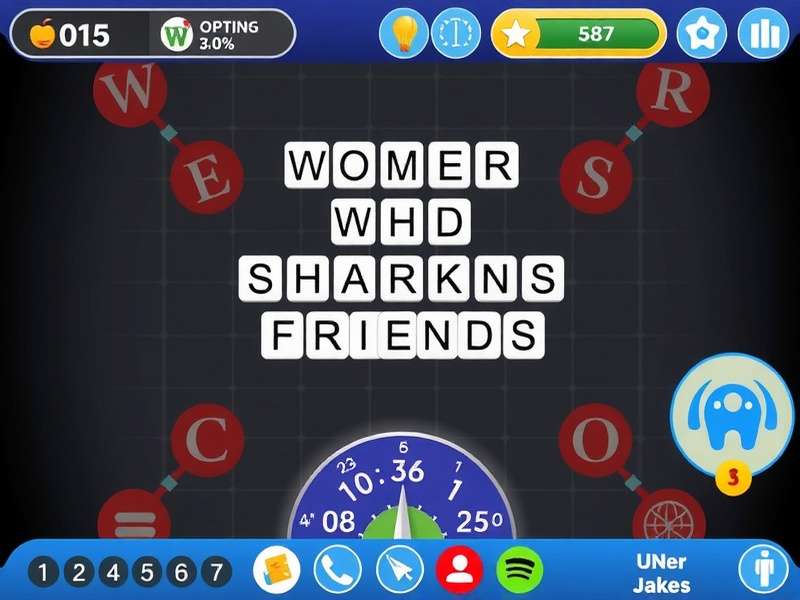 Advanced Words With Friends board showing strategic tile placement and hot spots