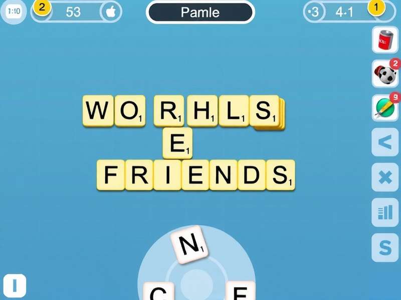 Words With Friends strategy board with high-scoring words highlighted