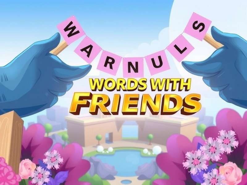 Words With Friends game interface on Facebook platform showing game board and social features