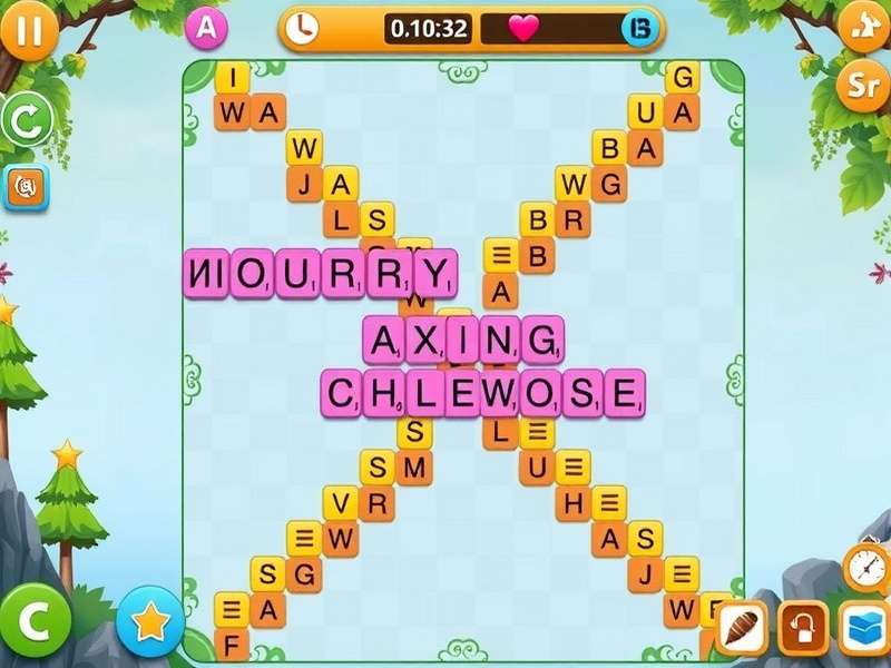 Words With Friends game board with tiles and strategy overlay