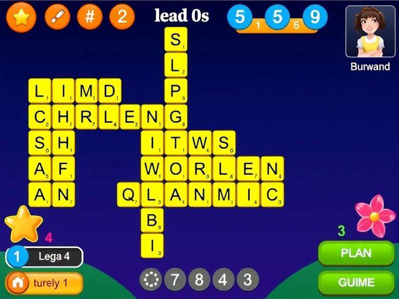 Words With Friends Word Search Game board with highlighted words
