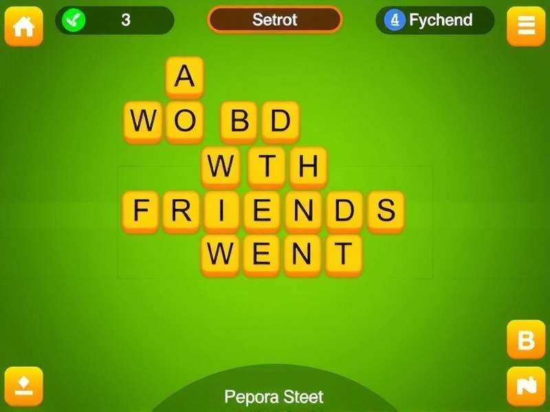 Words With Friends game board with high-scoring word placement