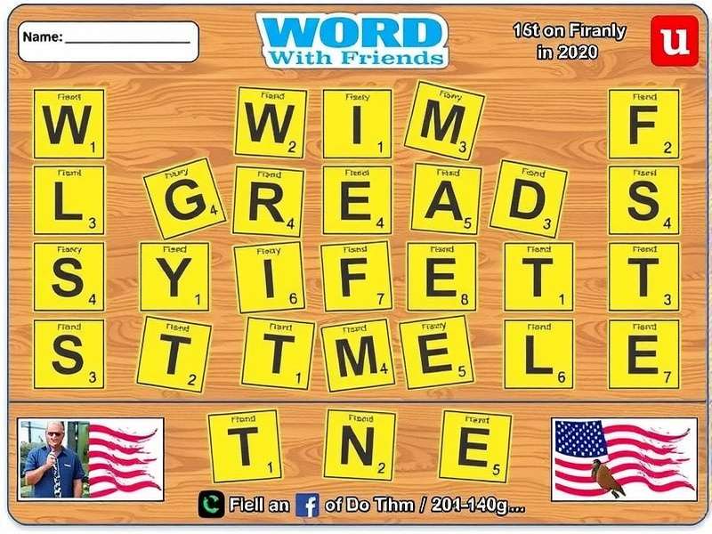 Words With Friends tile distribution and strategic value chart