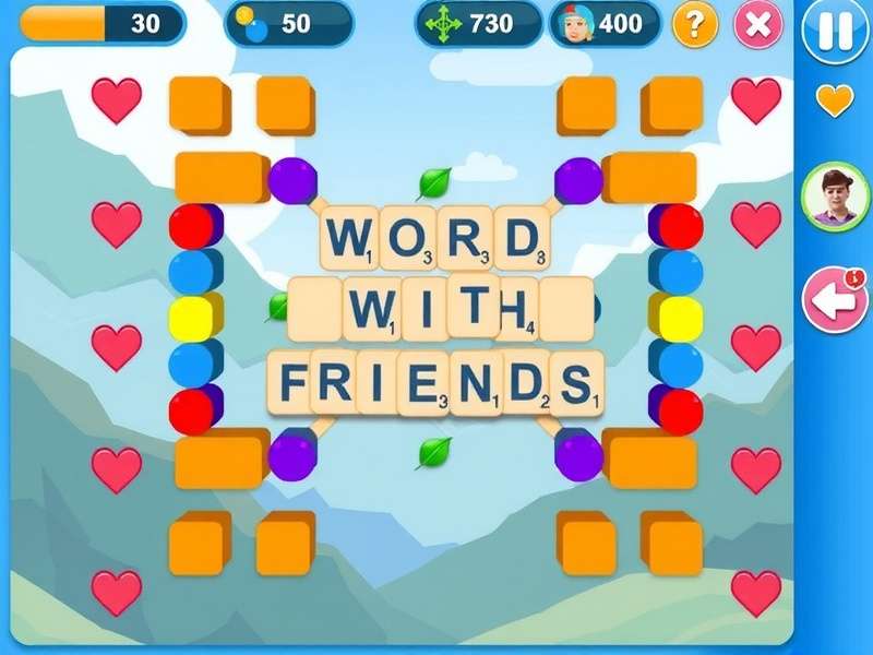 Words With Friends game board with strategic tile placement