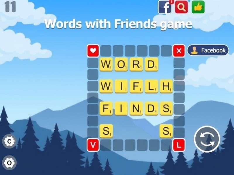 A person playing a word game on a laptop showing the Facebook interface