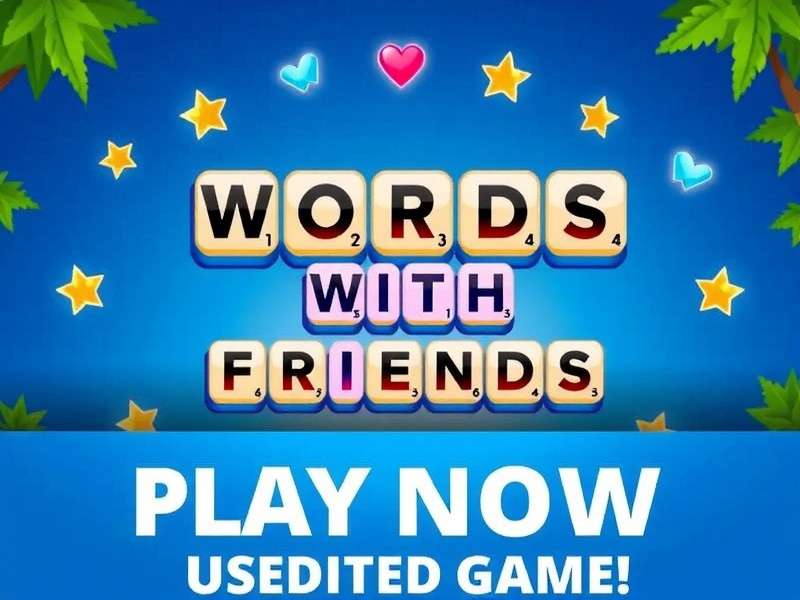 Words With Friends online game board with strategic tile placement