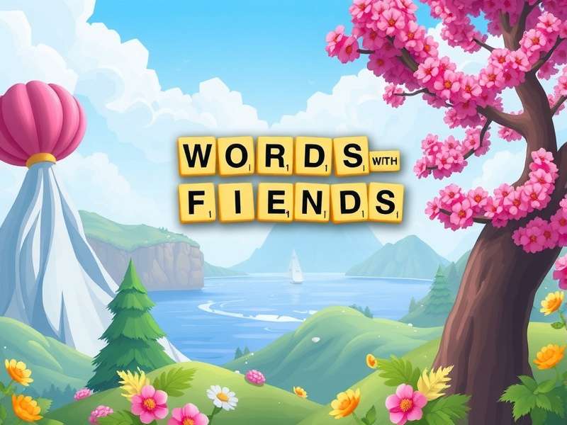 Words With Friends game board on a mobile device and laptop