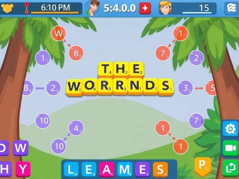 Advanced Words With Friends board analysis showing premium squares and potential high-scoring word placements
