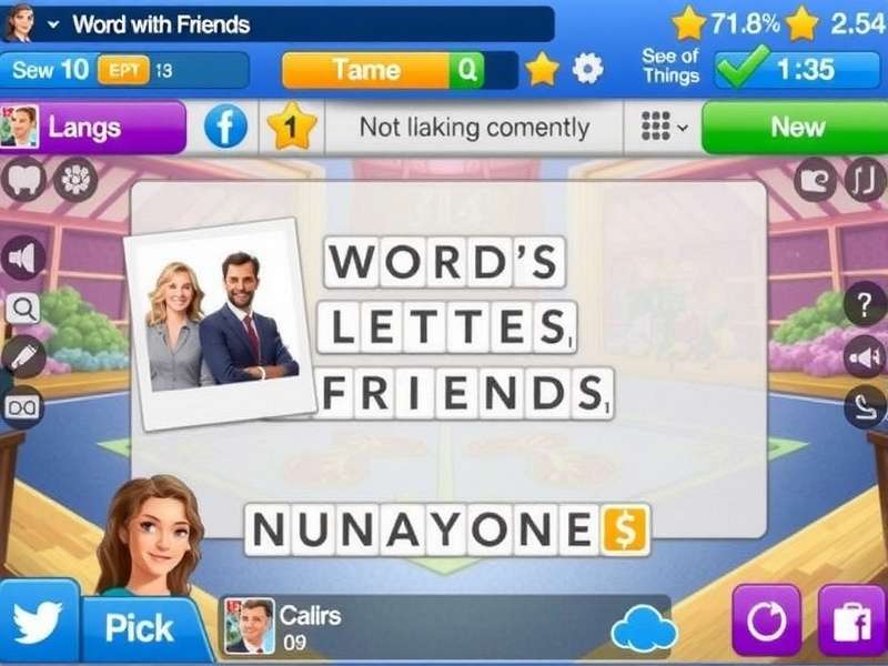 Words With Friends gameplay on mobile device showing strategic word placement
