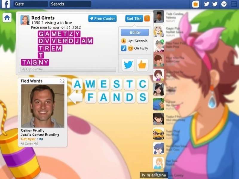 Screenshot of Words With Friends gameplay inside Facebook Messenger