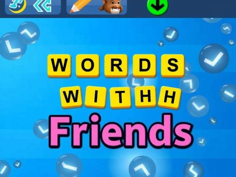 Words with Friends game board and tiles on a mobile device