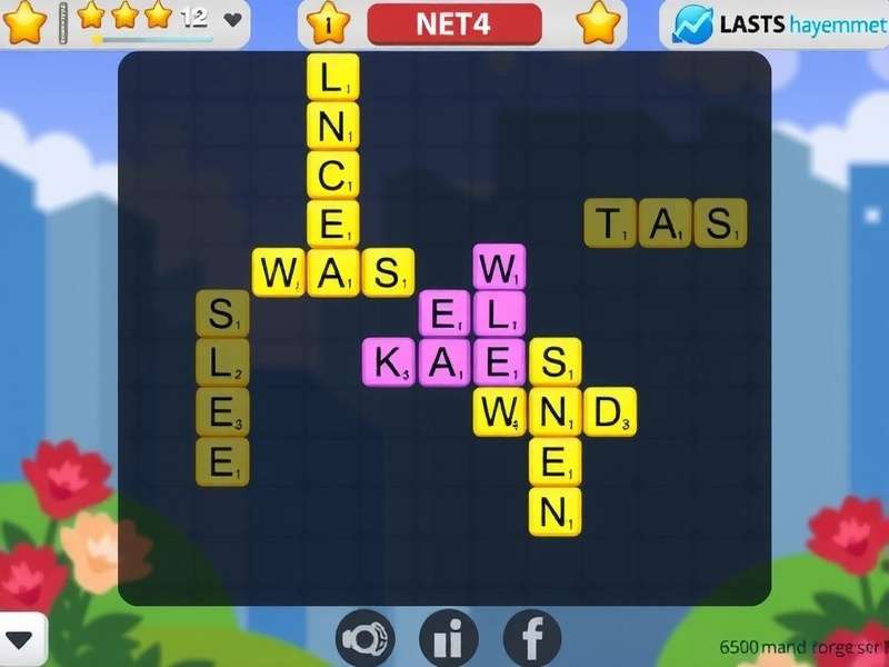 Words With Friends game board with strategic placement visualization