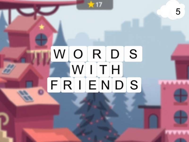 Words With Friends game board with high-scoring word placements and strategic tiles