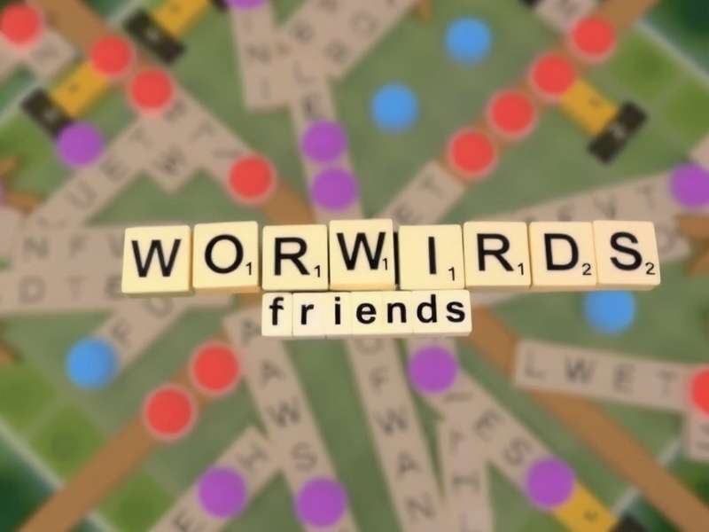Words with Friends game board with tiles and score display