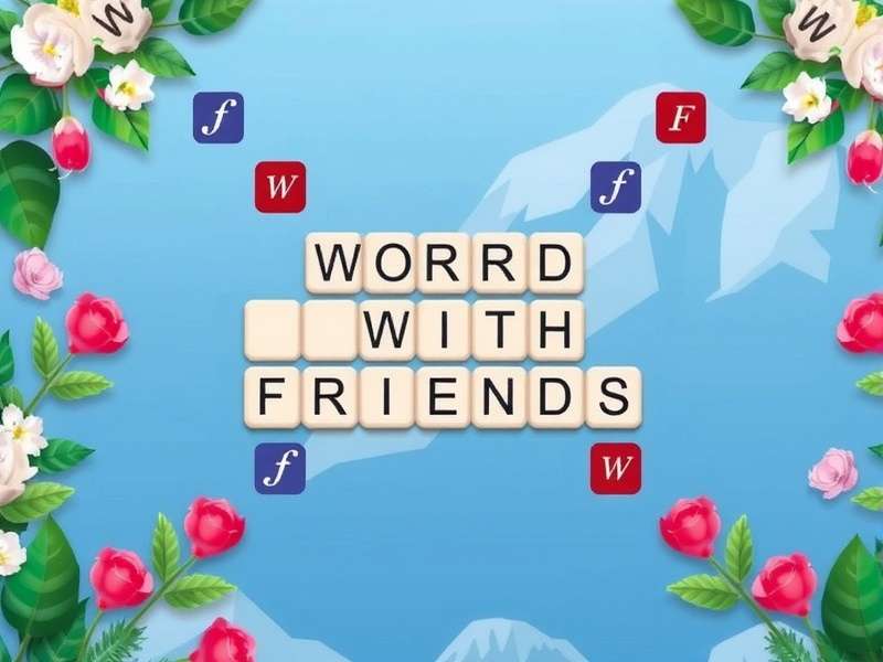 Words With Friends on Facebook Messenger gameplay interface showing word tiles and chat