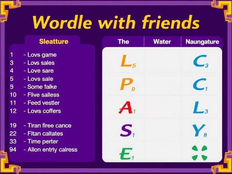 Wordle and Words with Friends cheat sheet strategy board with letter tiles and score multipliers