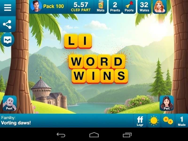 Words With Friends App Facebook integration banner showing social word gameplay